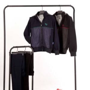 کاپشن شلوار ورزشی مردانه و زنانه گلکسی پنبه کلاه دار طرح مغذی دار