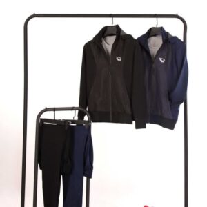 کاپشن شلوار ورزشی مردانه و زنانه غواصی کلاه دار طرح پارچه تلفیقی